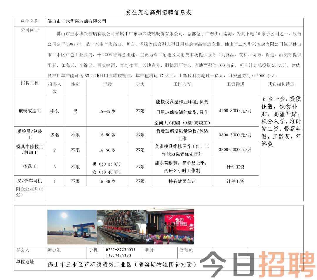 高州最新临时工信息一览