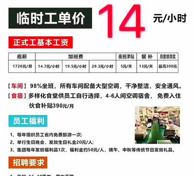 无极县急招临时工，助力地方经济发展，探寻临时就业机会